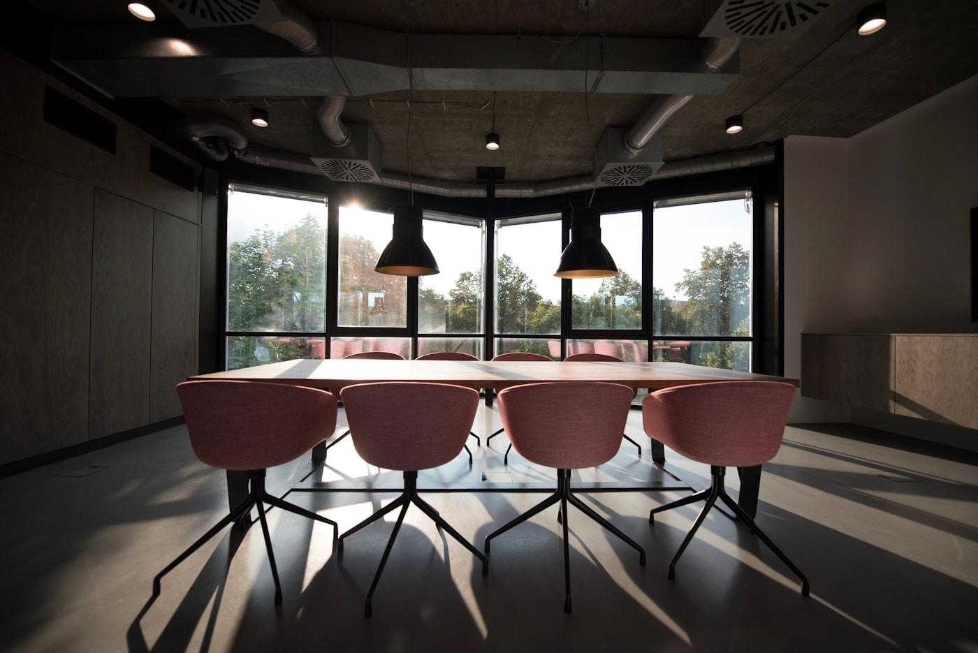A modern, calm office reception space representing Atferd's private clinical practice.